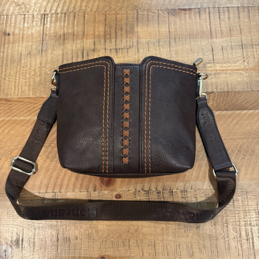 Brown Leather Crossbody Bag